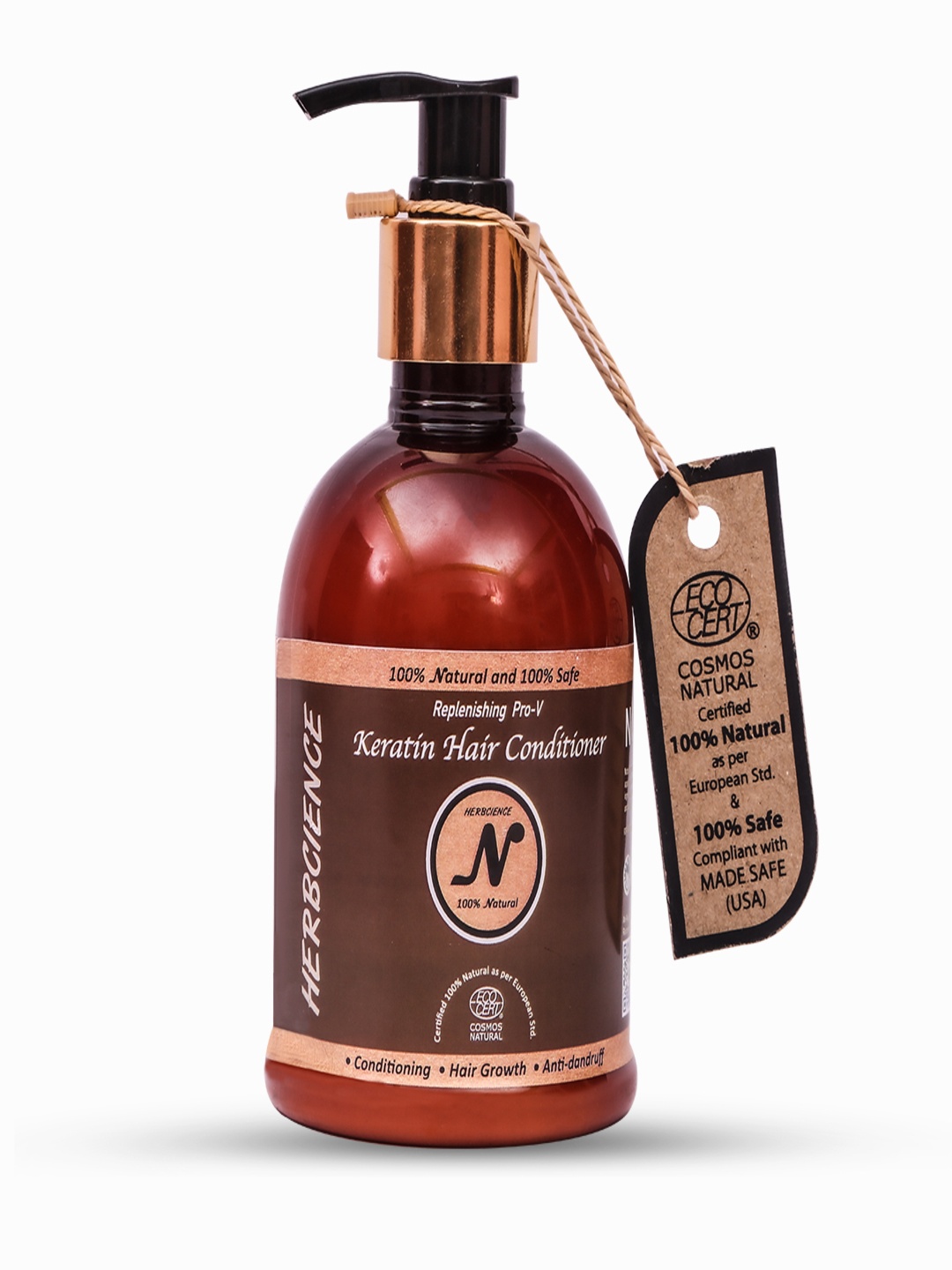 

HERBCIENCE Replenishing Pro-V Keratin Hair Conditioner-Certified 100% Natural by ECOCERT, Cream
