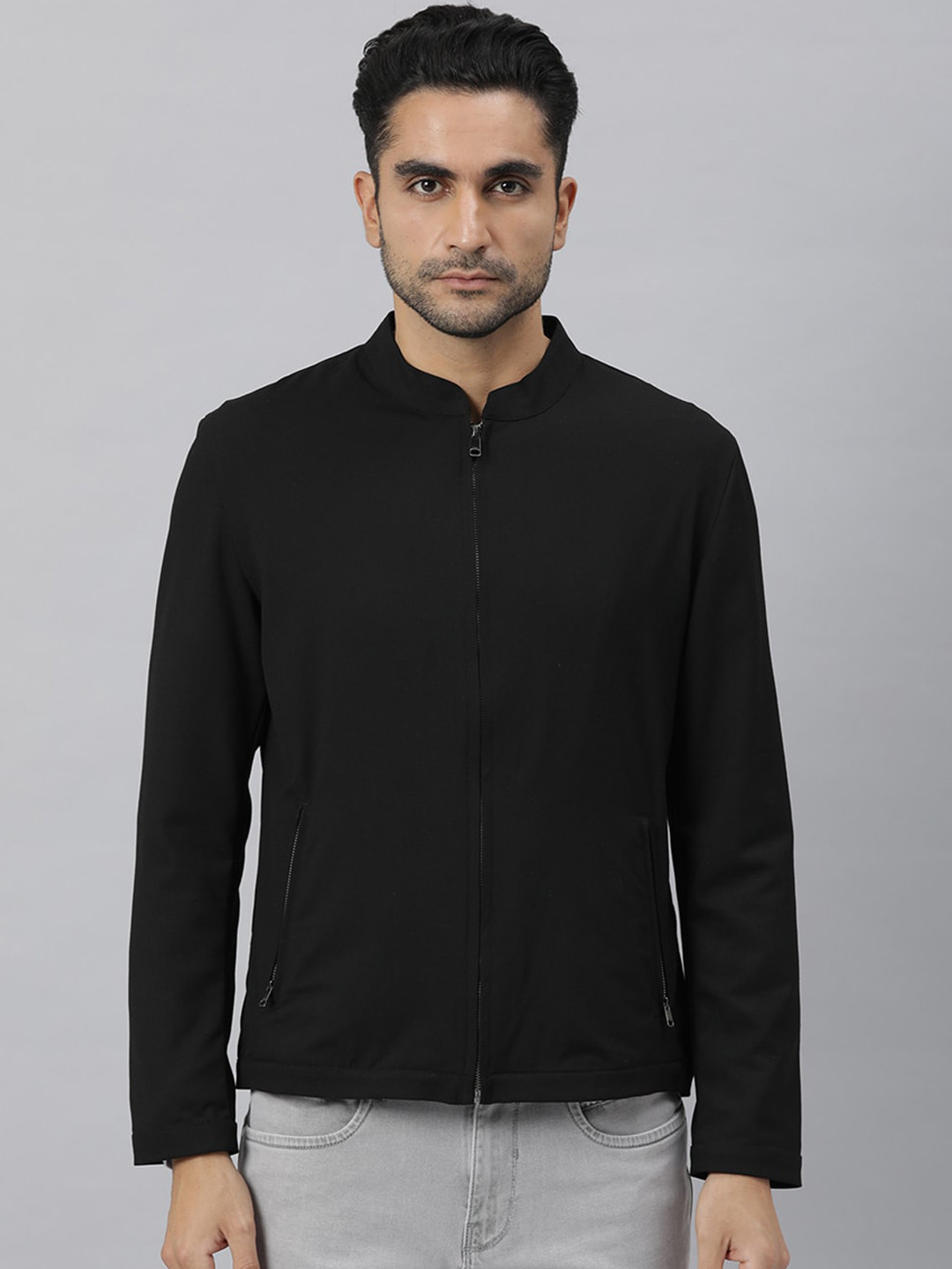

RARE RABBIT Men Black Sporty Jacket