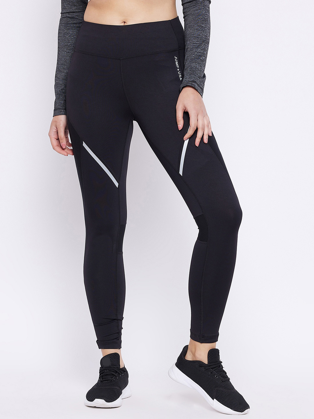 

JUMP USA Women Black Solid Tights