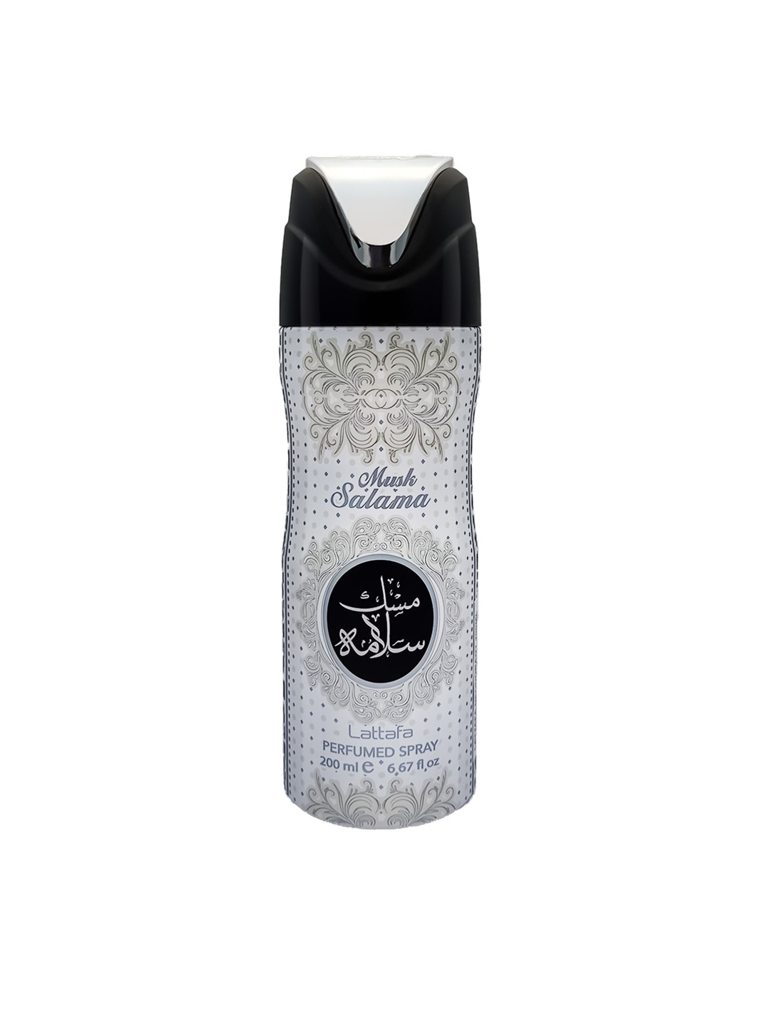 

Lattafa Musk Salama Perfumed Deodorant Spray, White