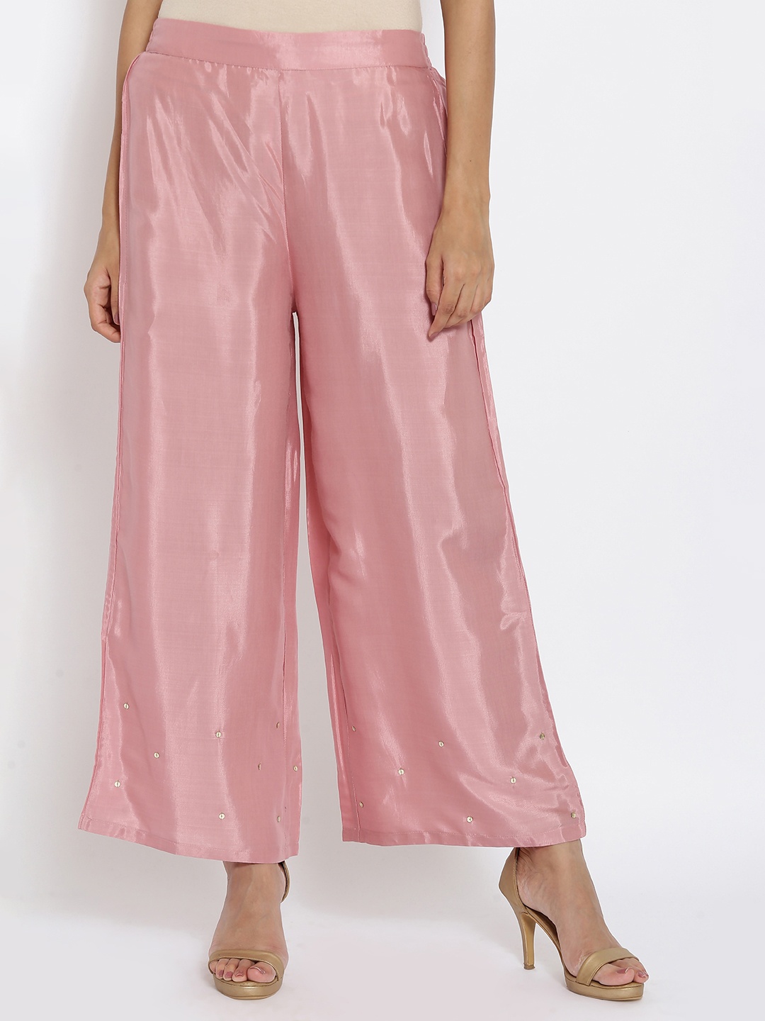 

WISHFUL Women Pink Ethnic Palazzos