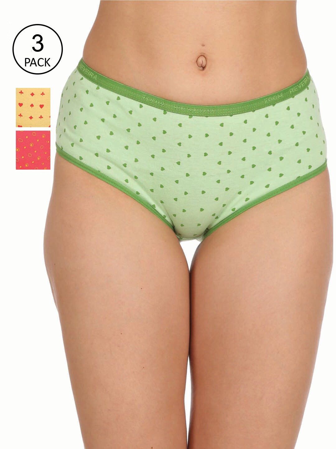 

Reveira Women Pack Of 3 Assorted Hipster Cotton Briefs
