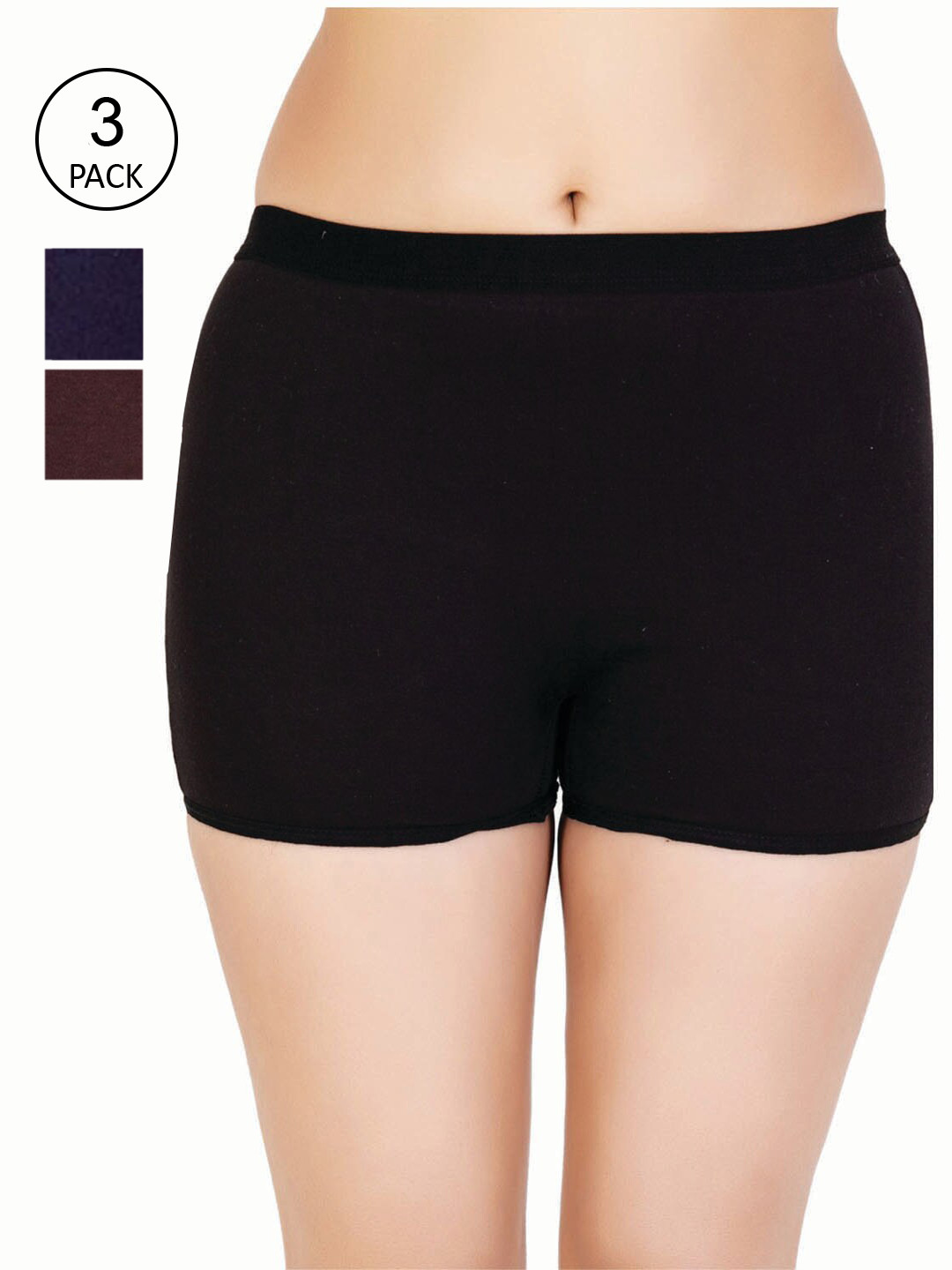 

Reveira Women Pack Of 3 Assorted Boy Shorts