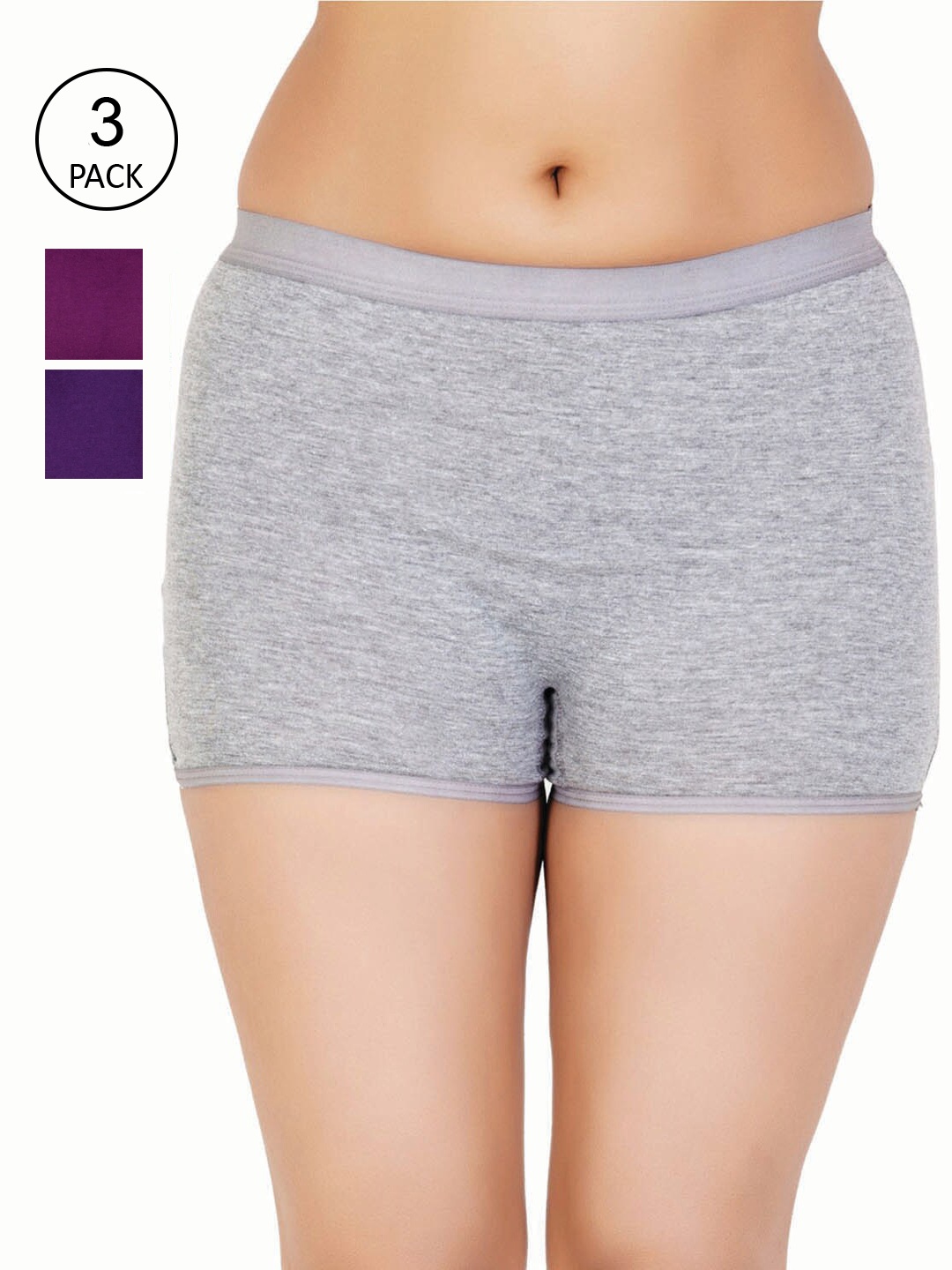 

Reveira Women Pack Of 3 Assorted Cotton Hipster Briefs