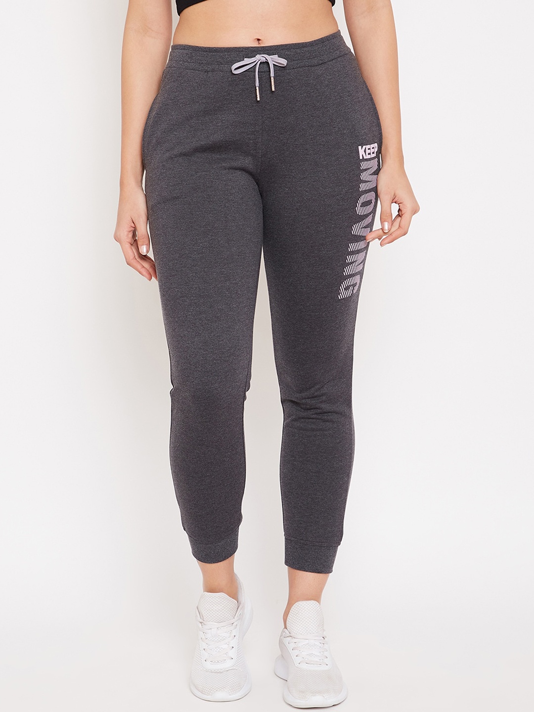 

Madame Women Charcoal Cotton Joggers