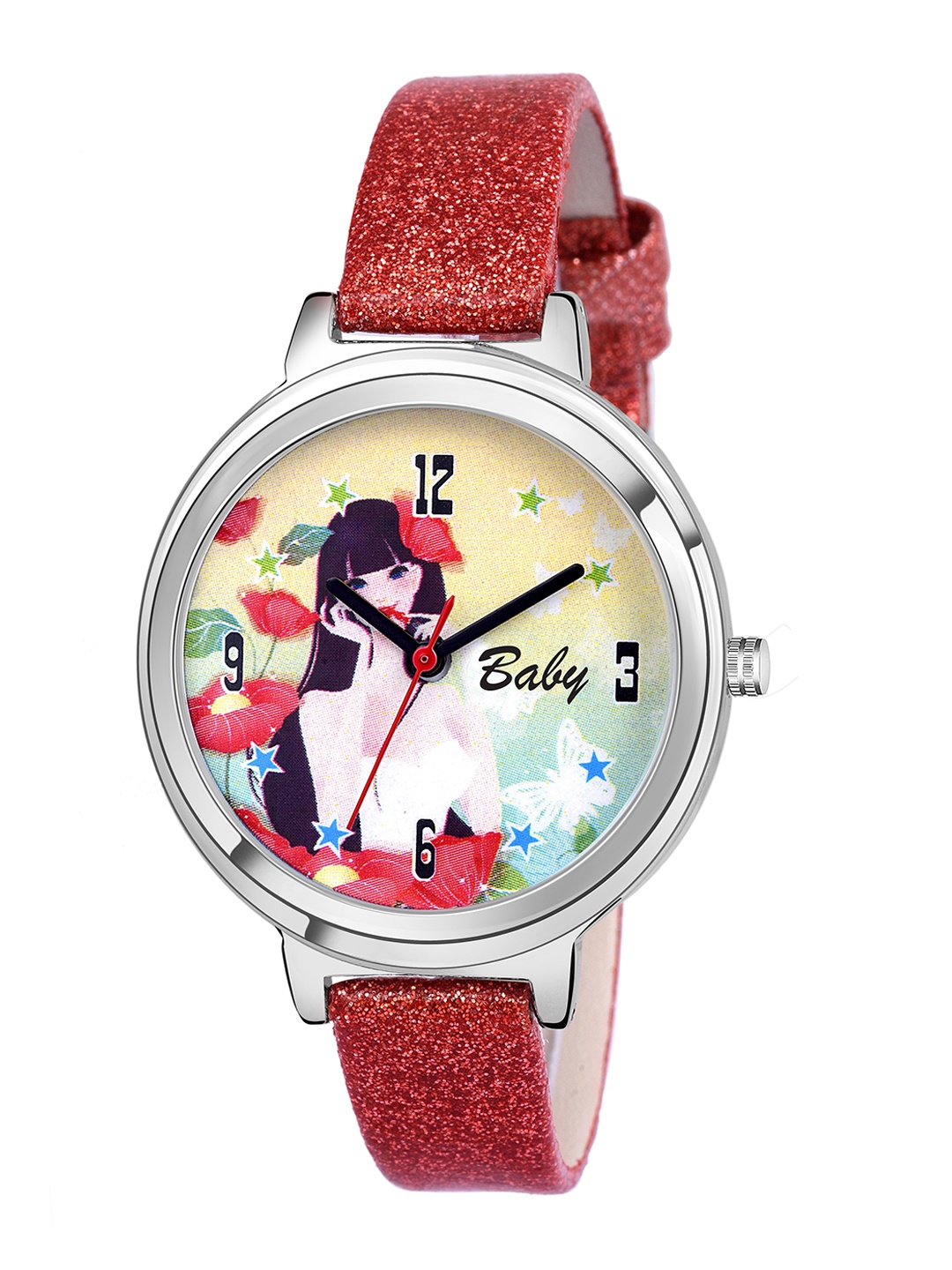 

Kool Kidz Unisex Kids Multicoloured Printed Dial & Red Leather Straps Analogue Watch KOOL KIDZ KK 306 RD