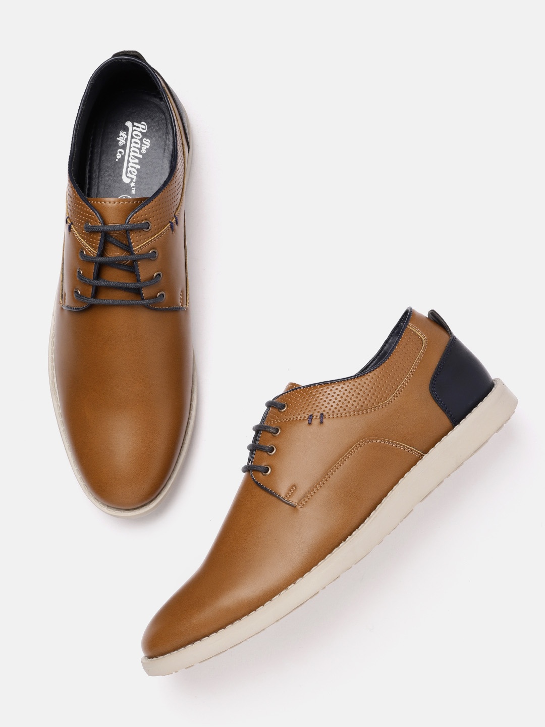 

Roadster Men Tan Brown Solid Derbys