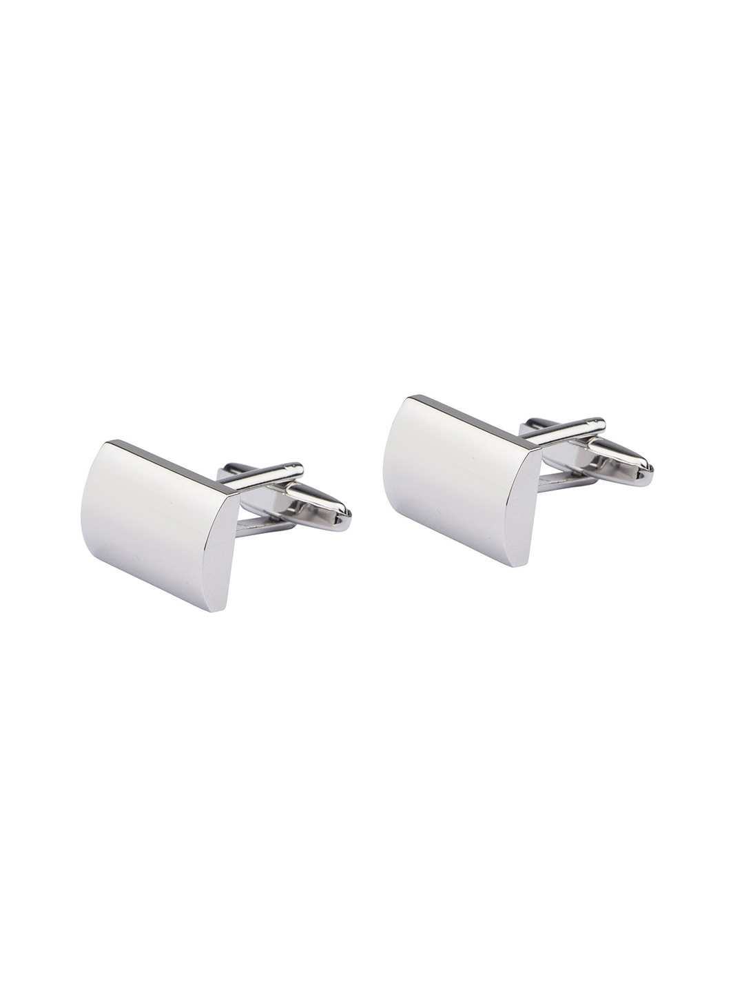 

The Tie Hub Rhodium-Plated Rectangular Cufflinks, Silver