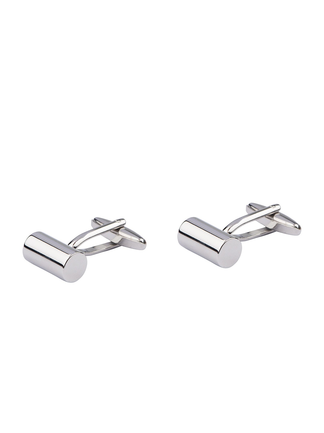 

The Tie Hub Rhodium-Plated Cylinder Pipe Cufflink, Silver