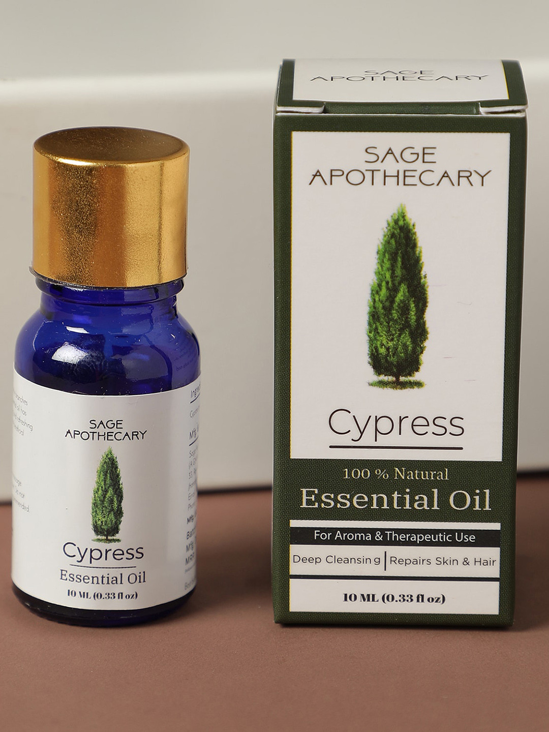 

SAGE APOTHECARY Cypress Essential Oil 10ml, Yellow