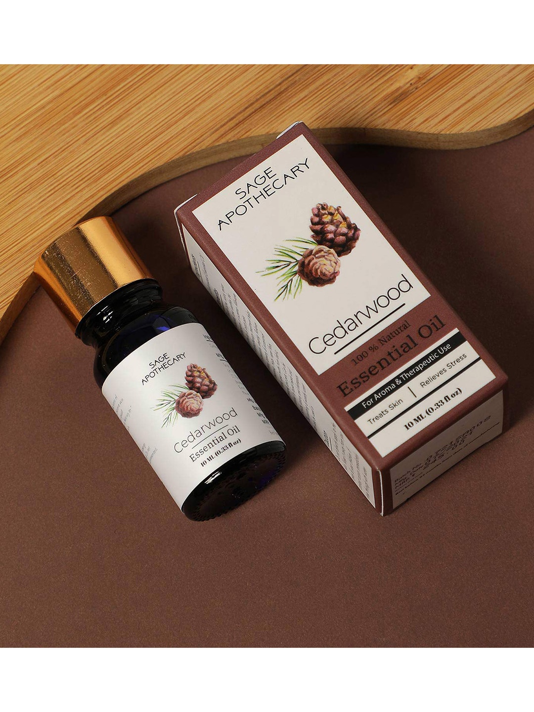 

SAGE APOTHECARY Cedarwood Essential Oil - 10ml, Brown