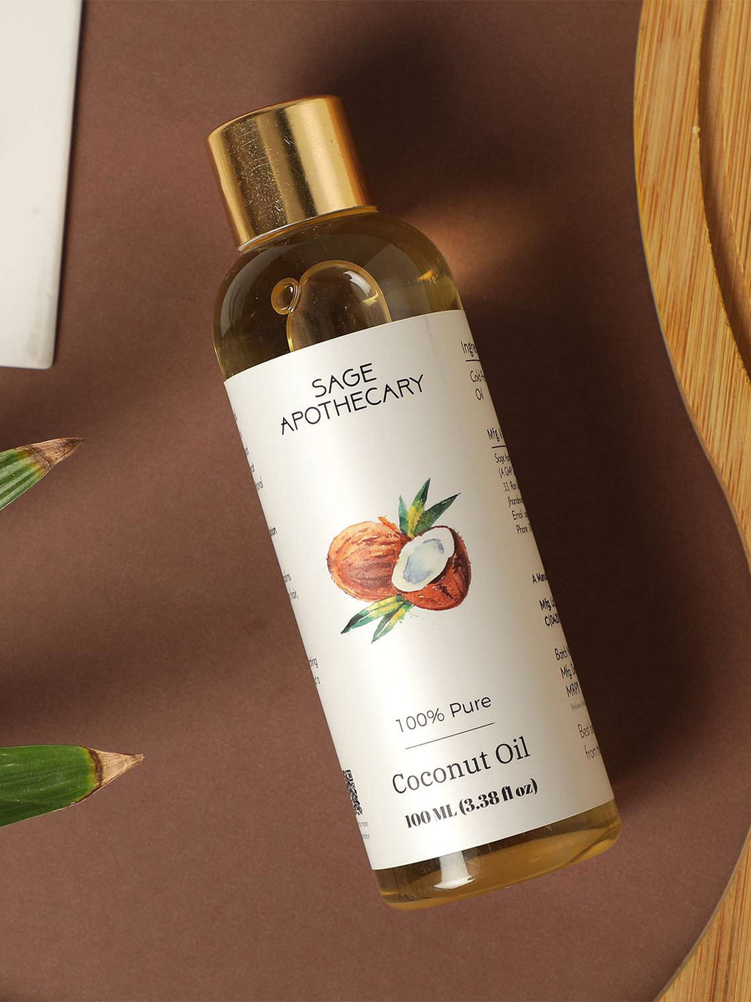 

SAGE APOTHECARY Coconut Oil 100ml, Yellow