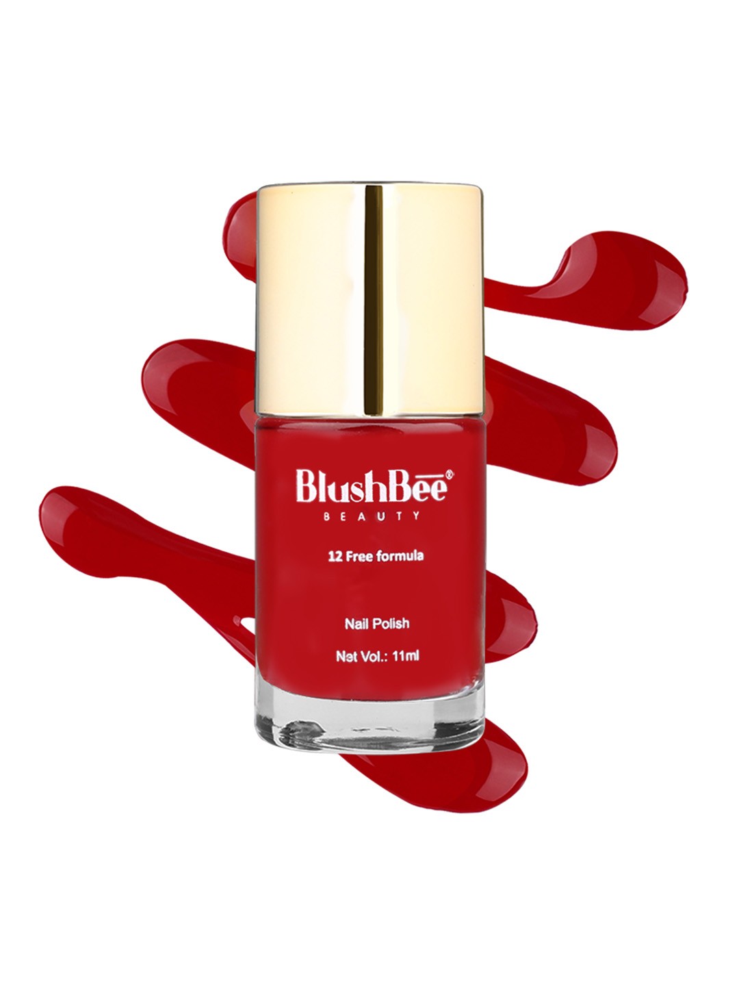 

BlushBee Beauty Organic Vegan High Shine Quick-Dry & PETA-Approved Nail Polish - Penna, Red