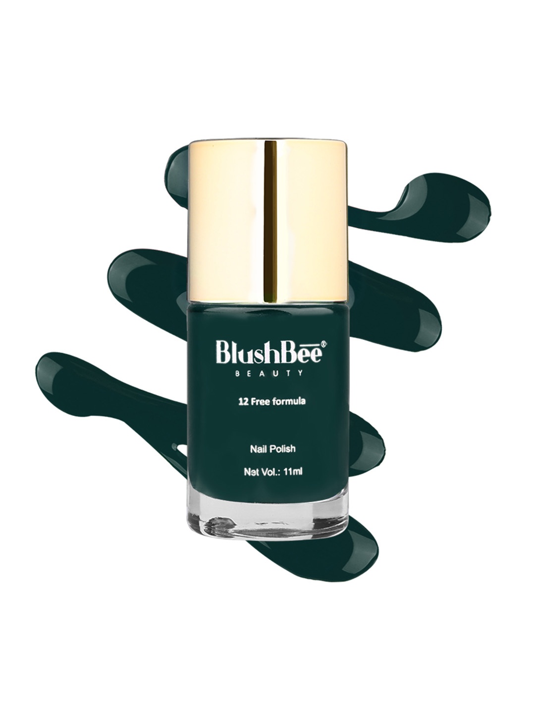 

BlushBee Beauty Organic Vegan High Shine Quick-Dry & PETA-Approved Nail Polish - Esla, Green