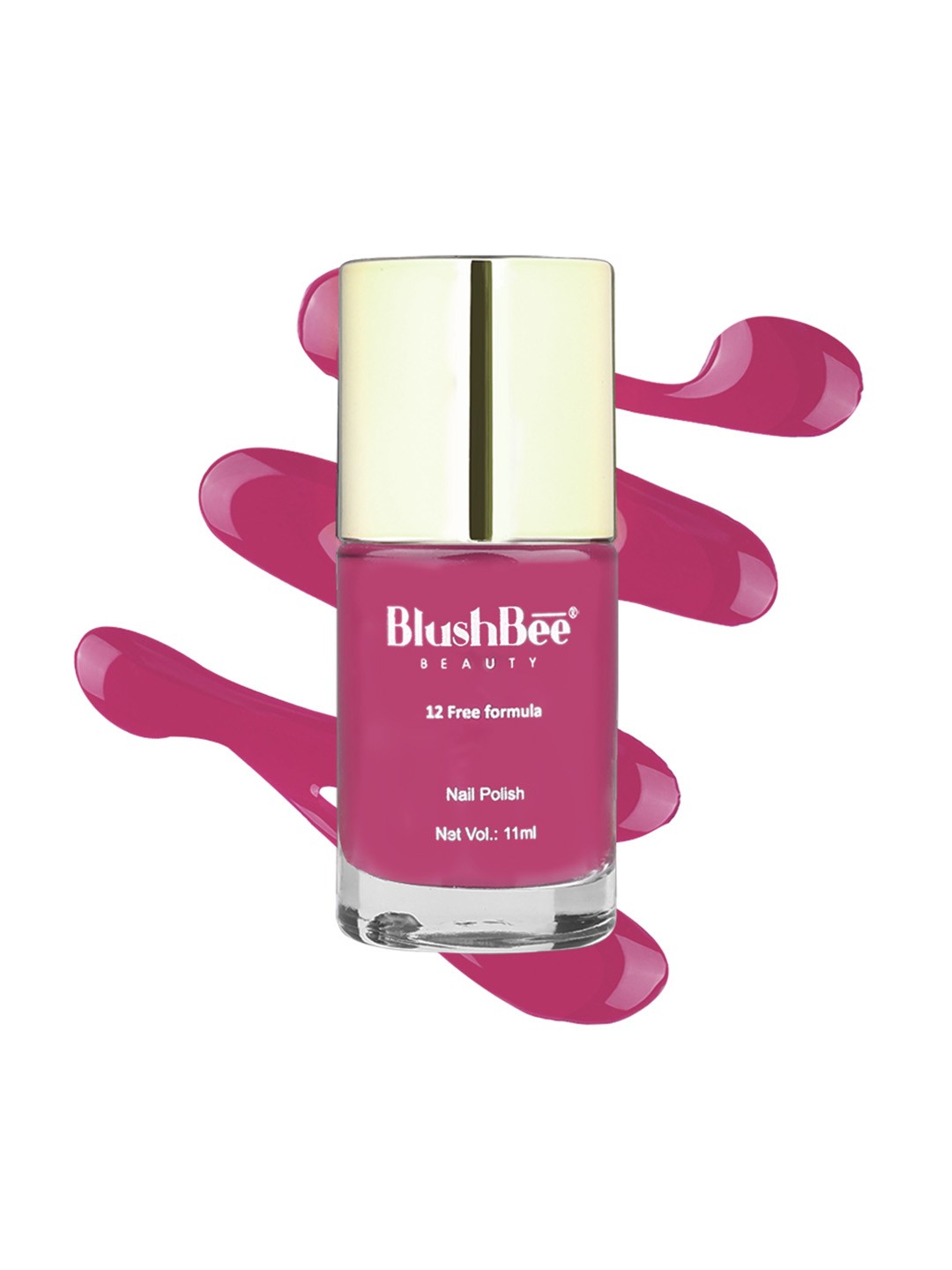 

BlushBee Beauty Organic Vegan High Shine Quick-Dry & PETA-Approved Nail Polish - Luni, Pink