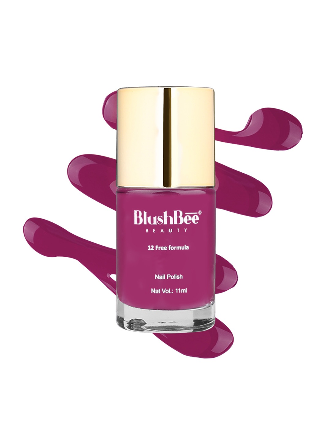 

BlushBee Beauty Organic Vegan High Shine Quick-Dry & PETA-Approved Nail Polish- Lyna, Purple