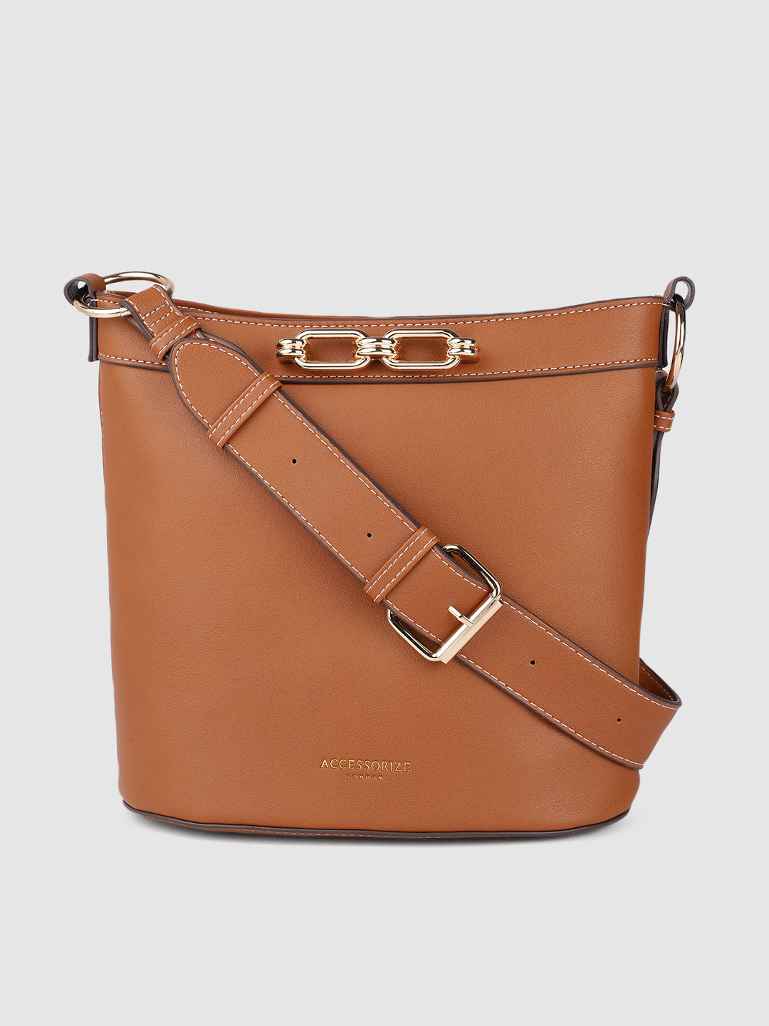 

Accessorize Brown Bucket Danielle Detail Shoulder Bag