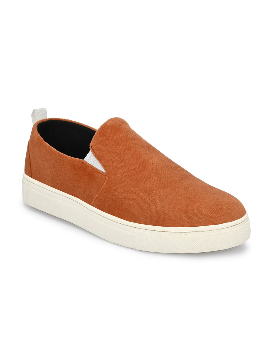 

EXTRIMOS Men Peach-Coloured Solid Slip-On Sneakers
