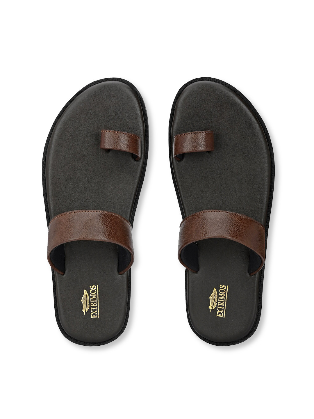 

EXTRIMOS Men Brown & Black Slip-On