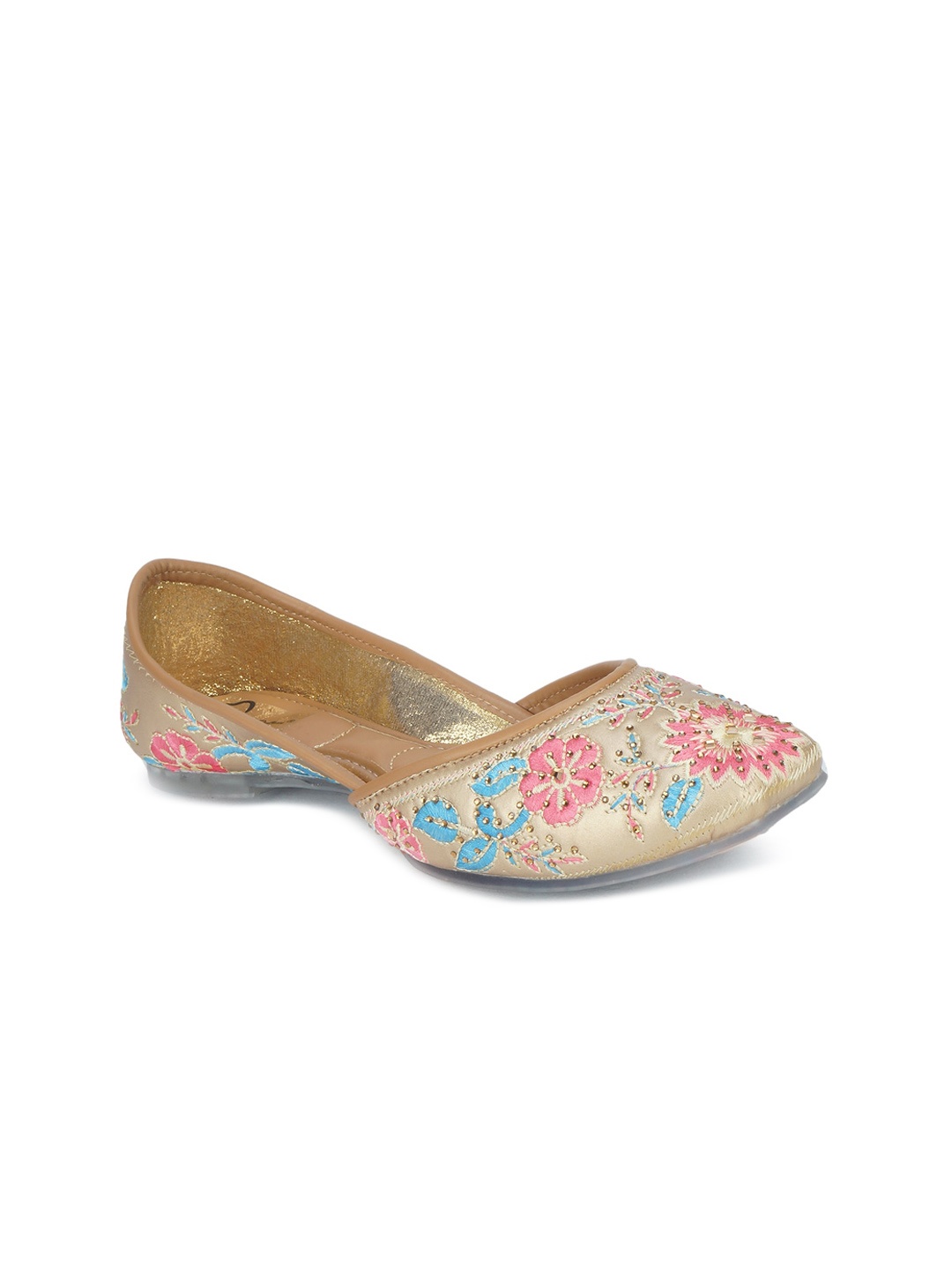 

The Desi Dulhan Women Gold-Toned Embellished Ethnic Ballerinas