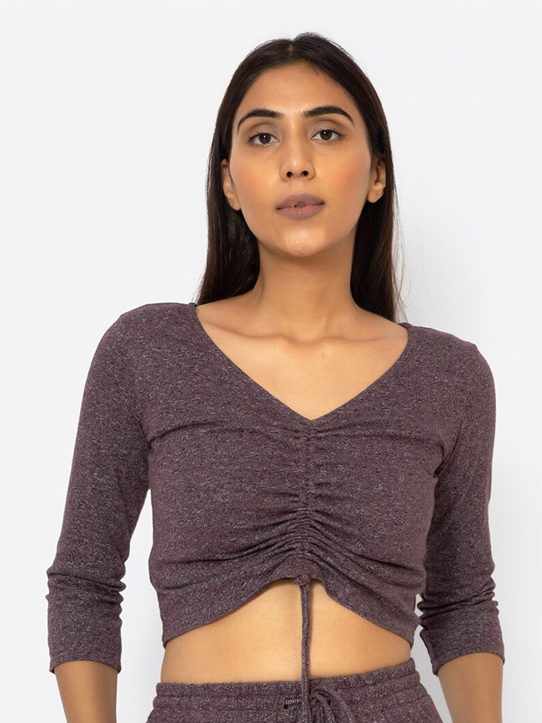 

KLAS NOBL Purple Fringed Crop Top