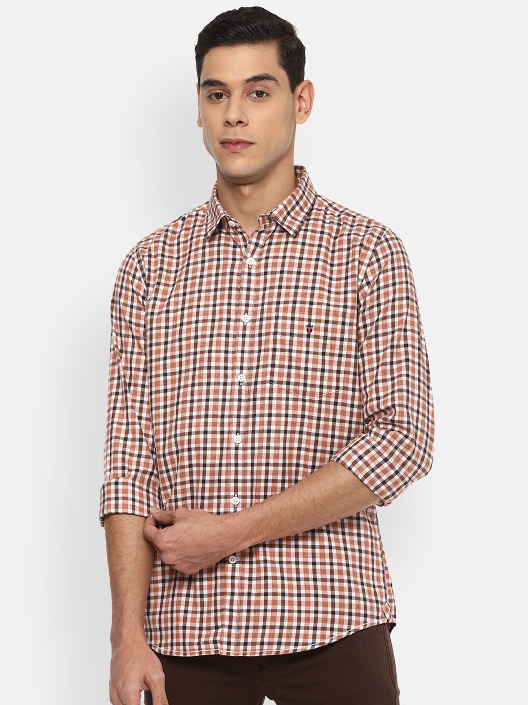

Louis Philippe Sport Men Multicoloured Slim Fit Checked Casual Shirt, Multi