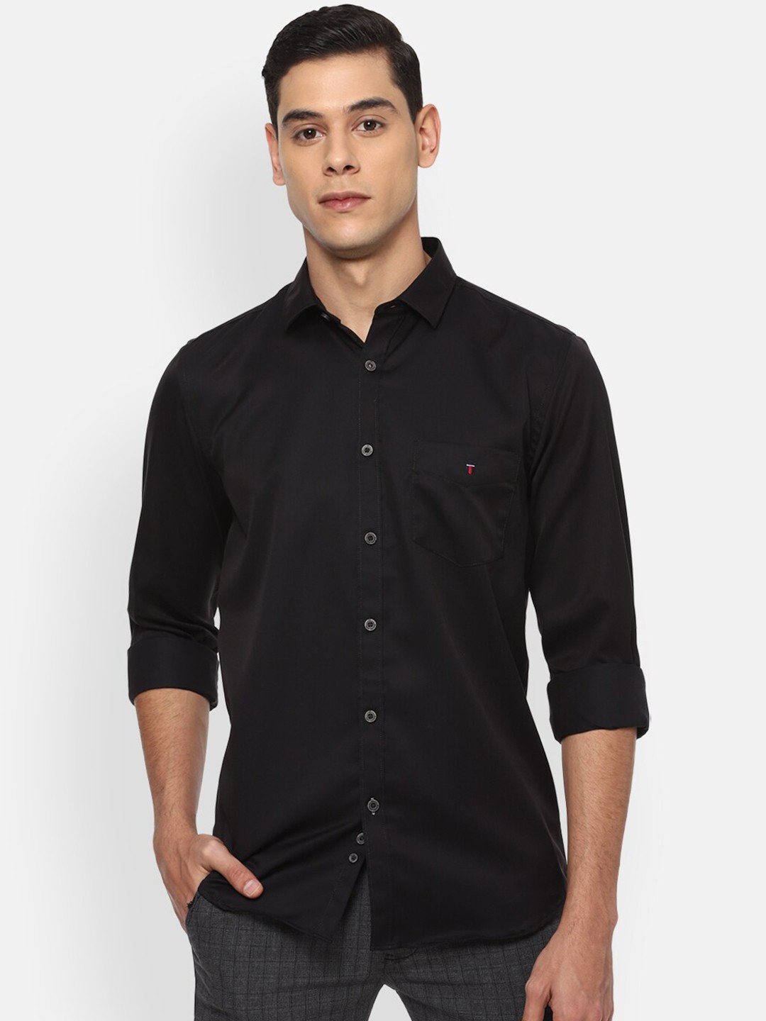 

Louis Philippe Sport Men Black Slim Fit Pure Cotton Casual Shirt