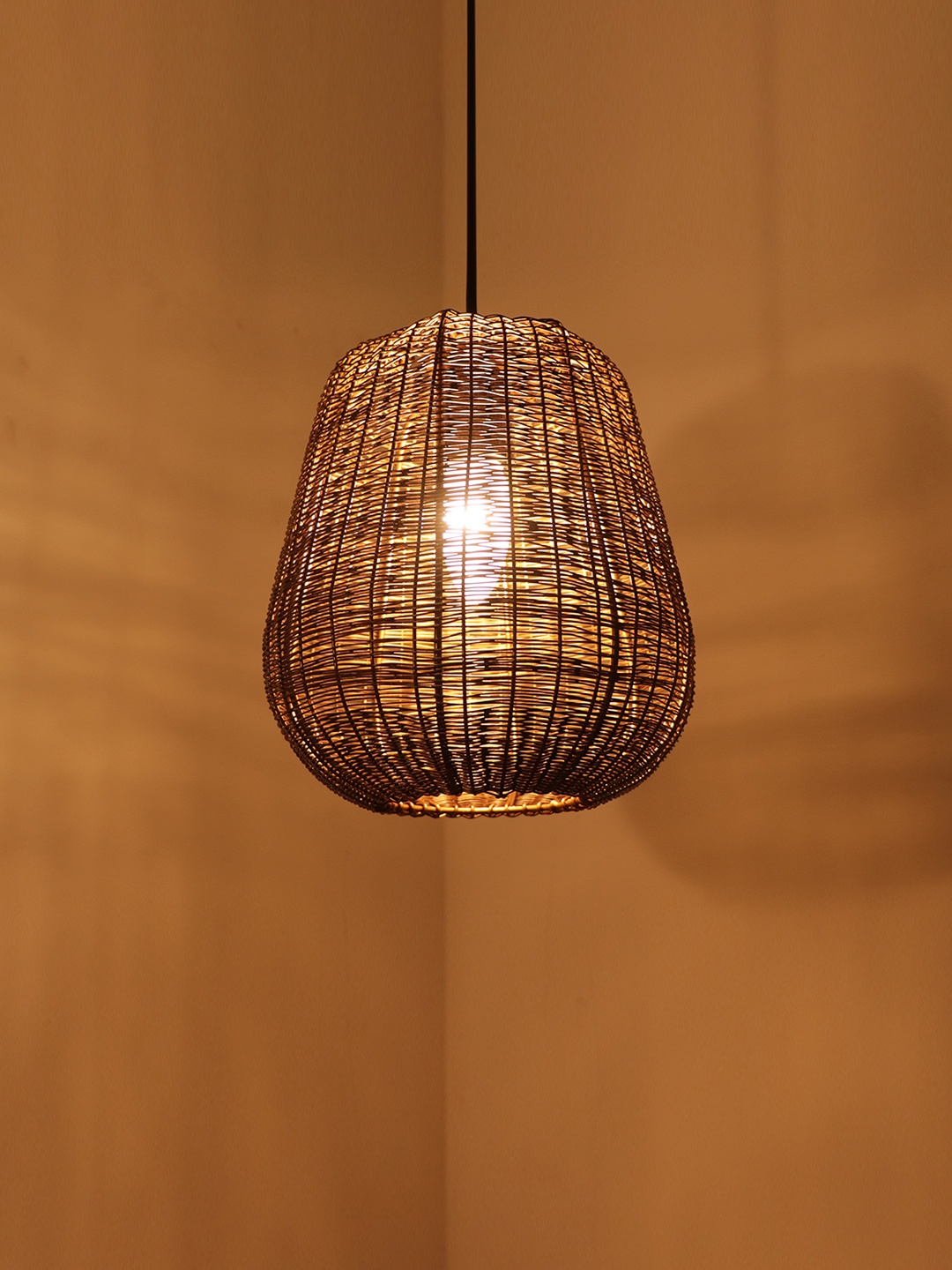 

ExclusiveLane Brown Pendant Iron Hanging Pendant Ceiling Lamp