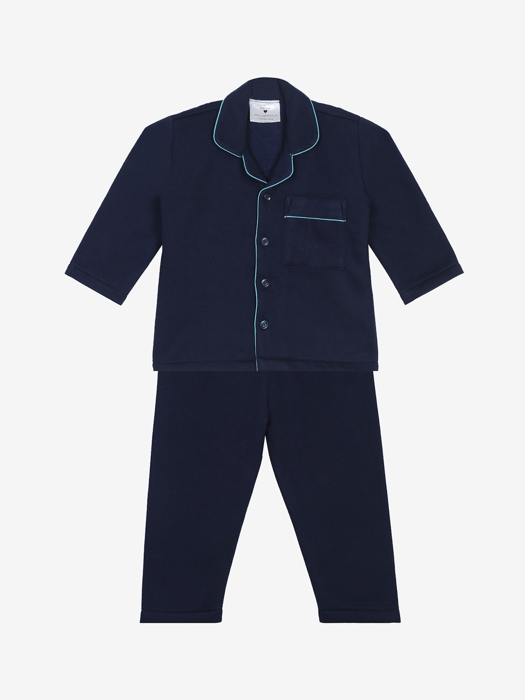 

Little Musketeer Boys Navy Blue & Blue Night suit