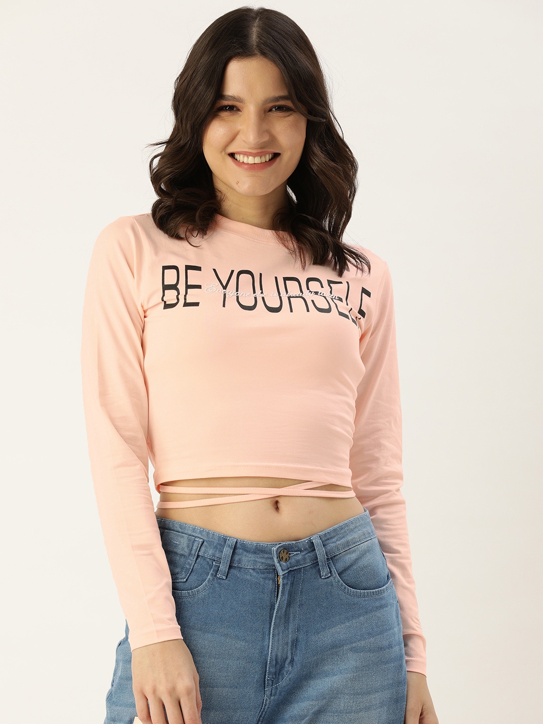 

FOREVER 21 Pink Print Crop Top