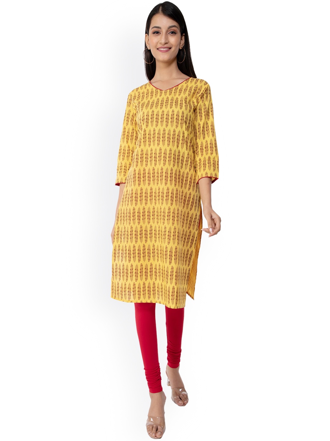 

KALINI Women Yellow Kurta