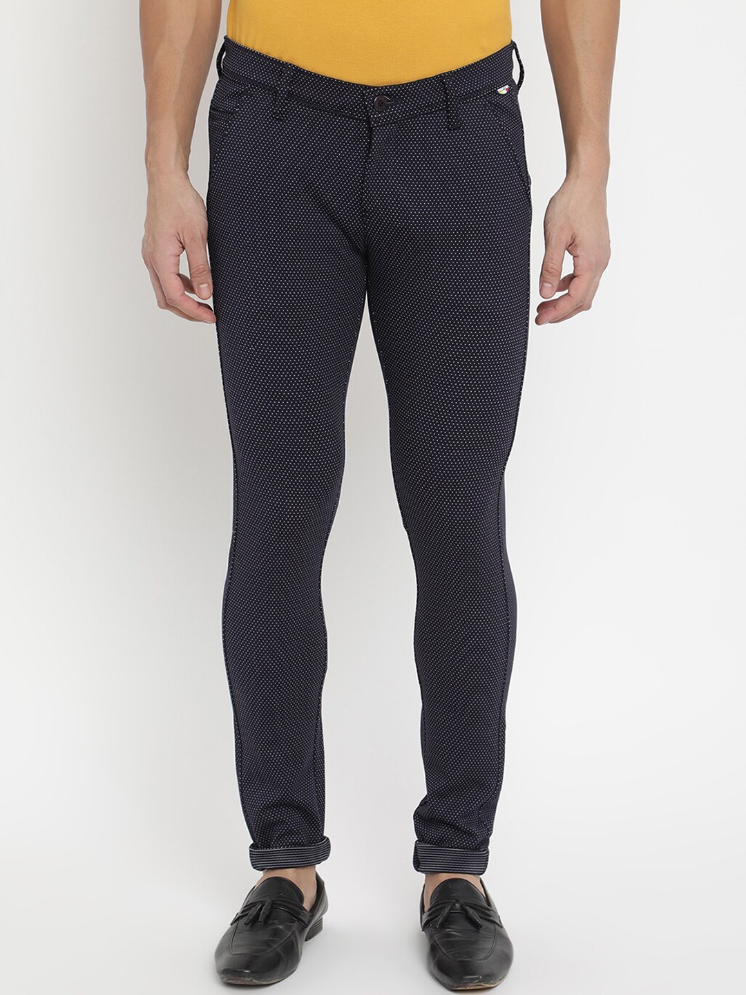 

V2 Value & Variety Men Navy Blue Trousers