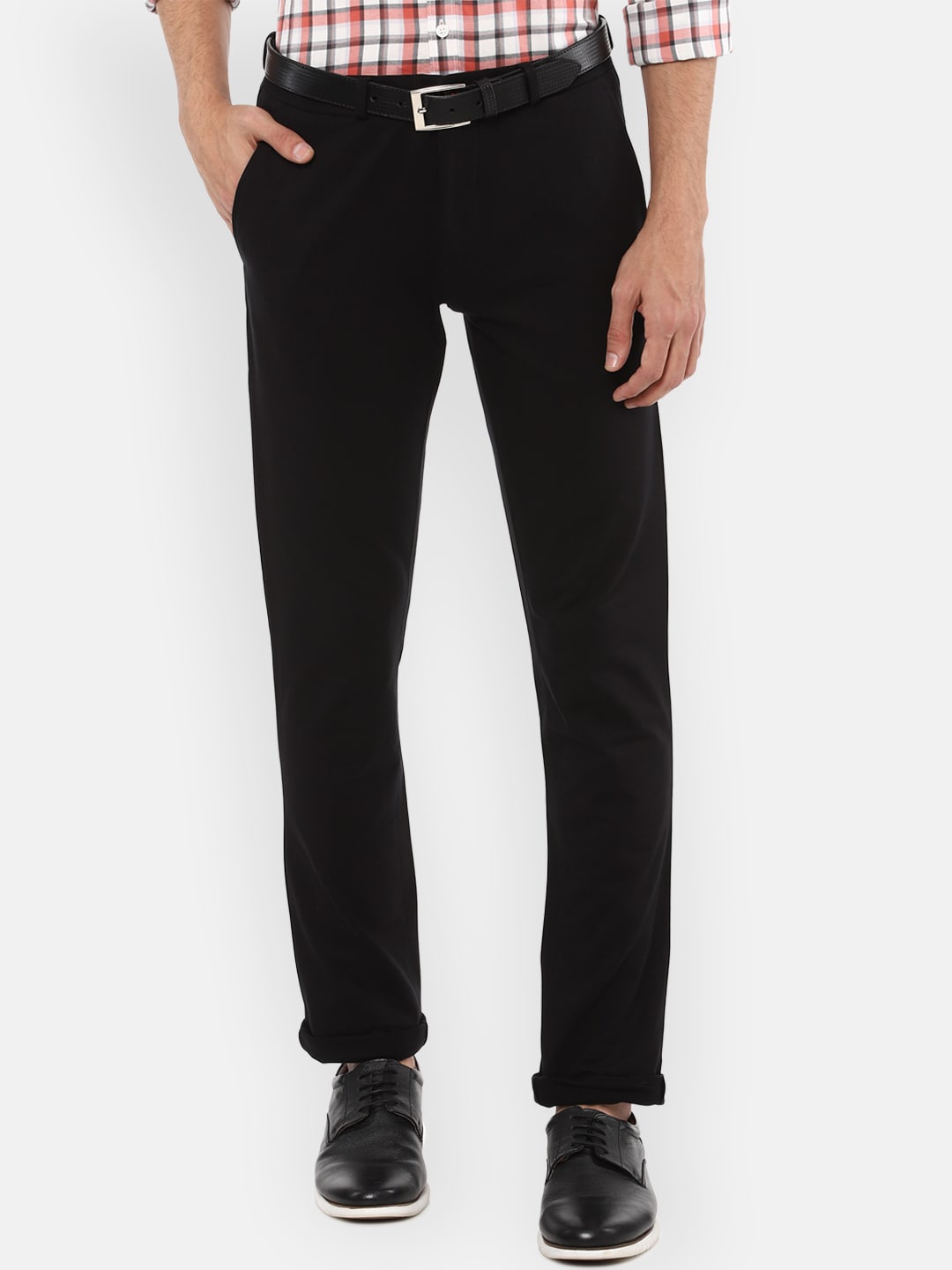 

Louis Philippe Sport Men Black Solid Slim Fit Regular Trousers