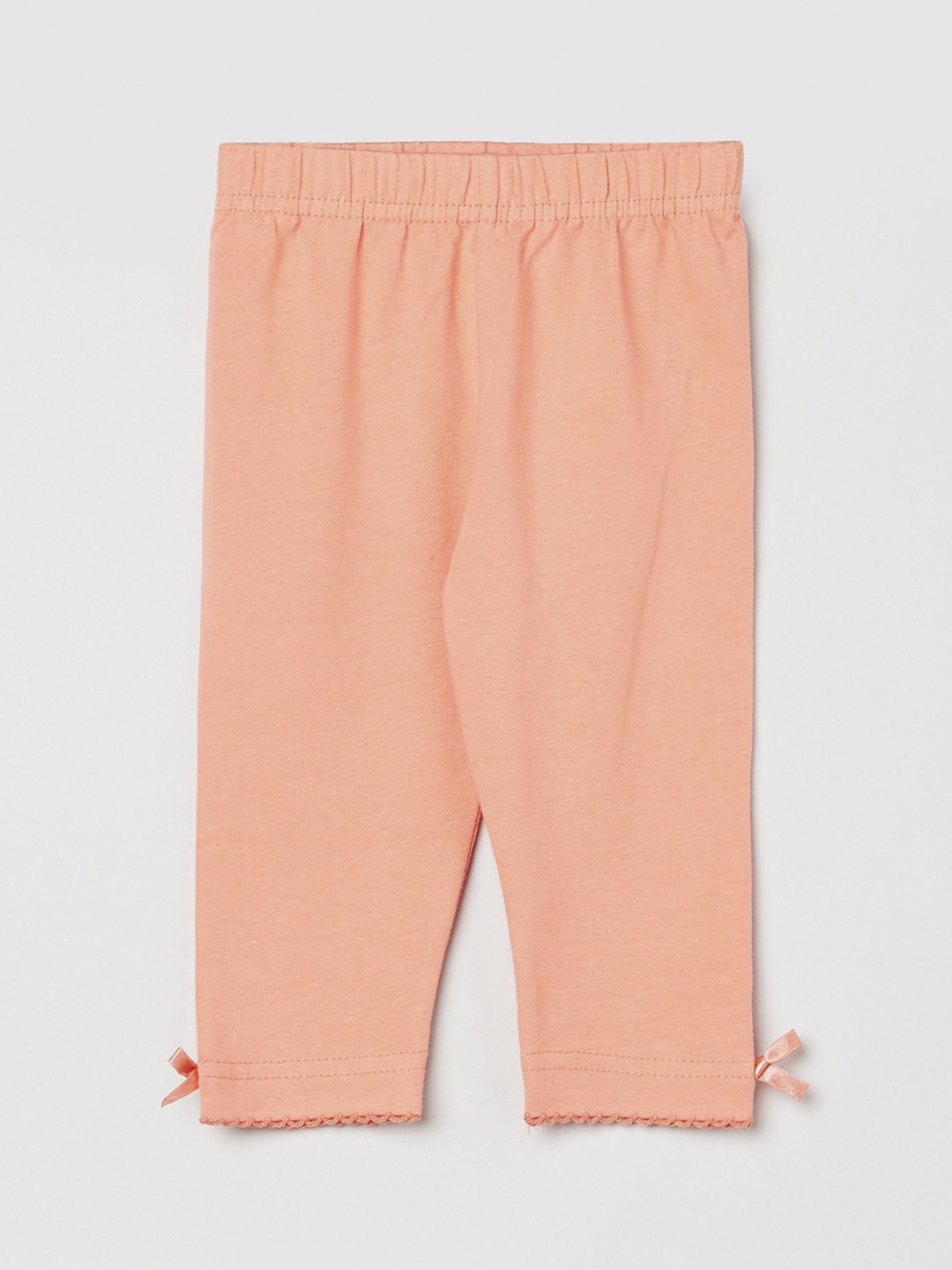 

max Girls Orange Solid Leggings