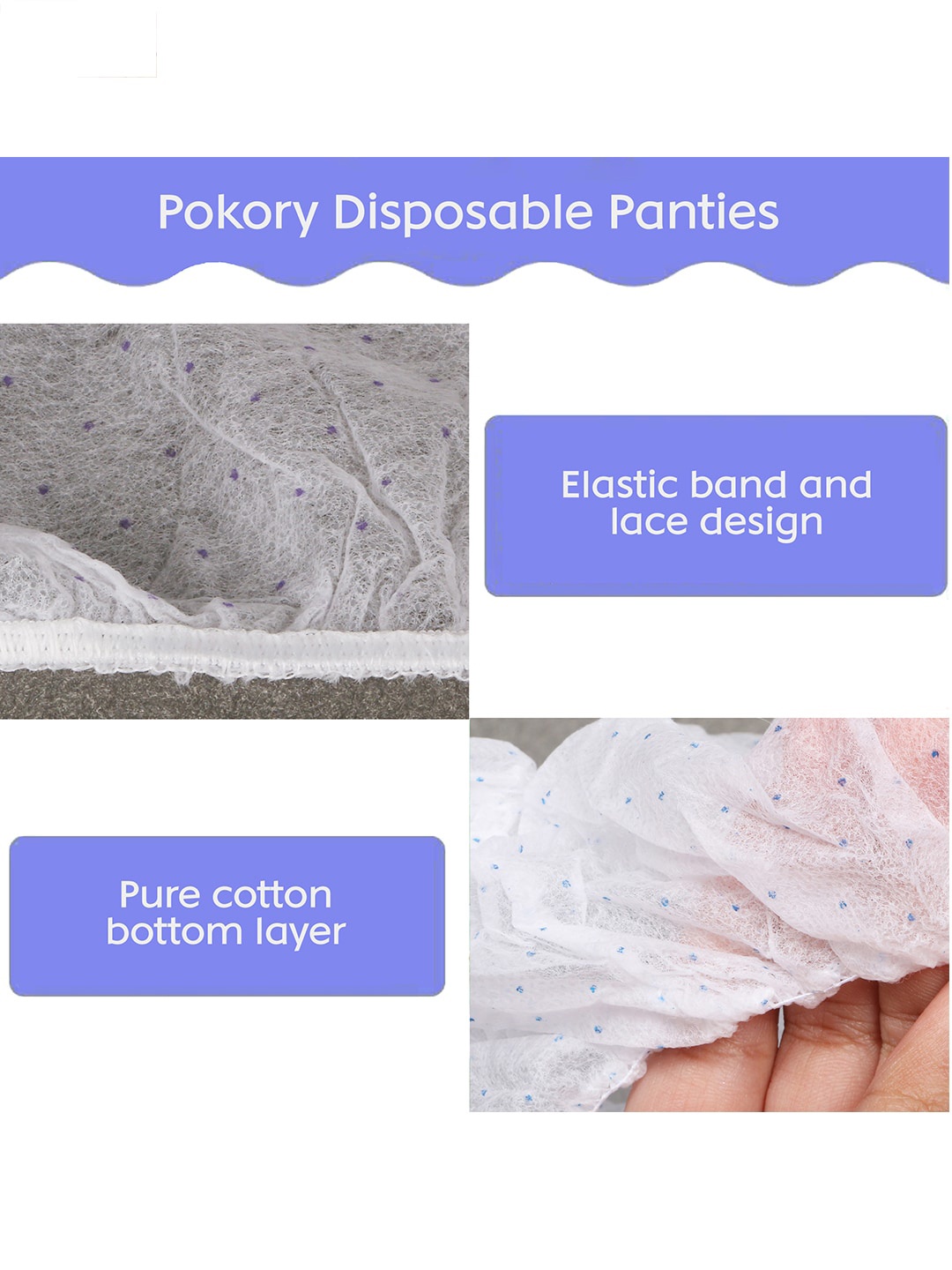 

POKORY Women Set of 10 Assorted Disposable Briefs