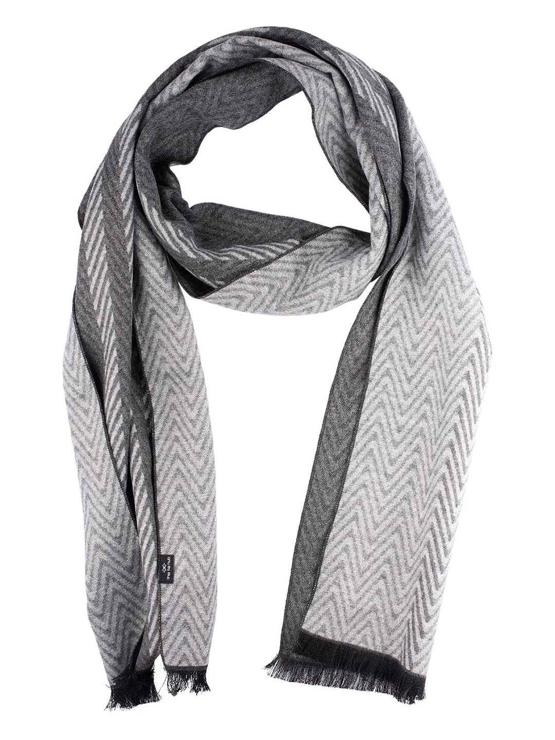 

The Tie Hub Self Design Scarves, Grey