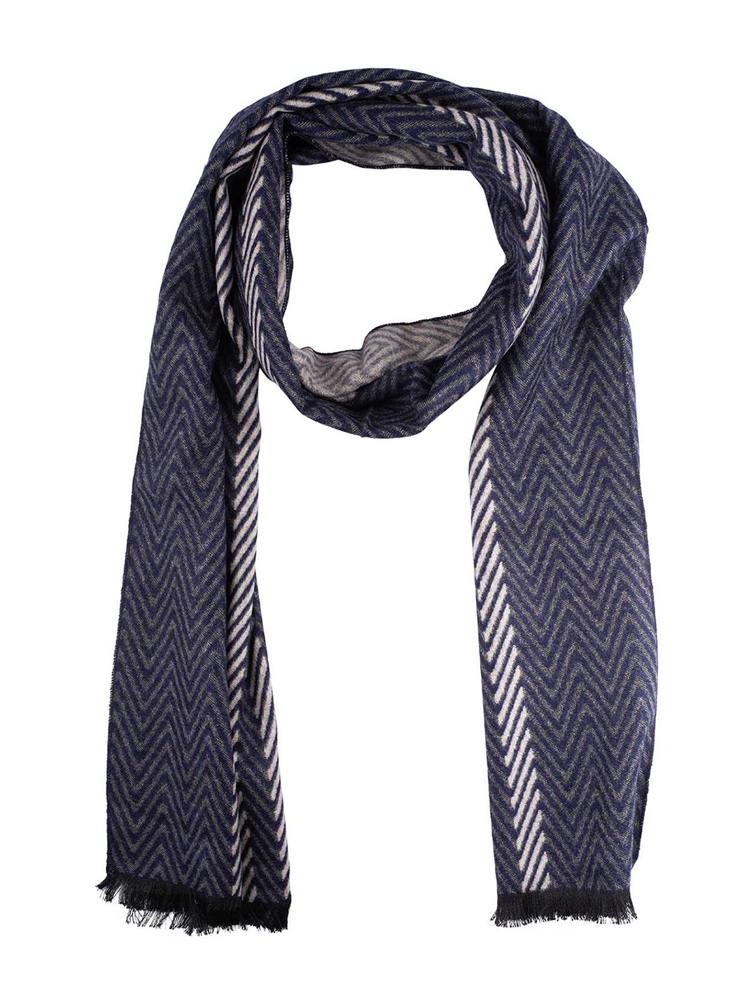 

The Tie Hub Men Blue & White Striped Scarf