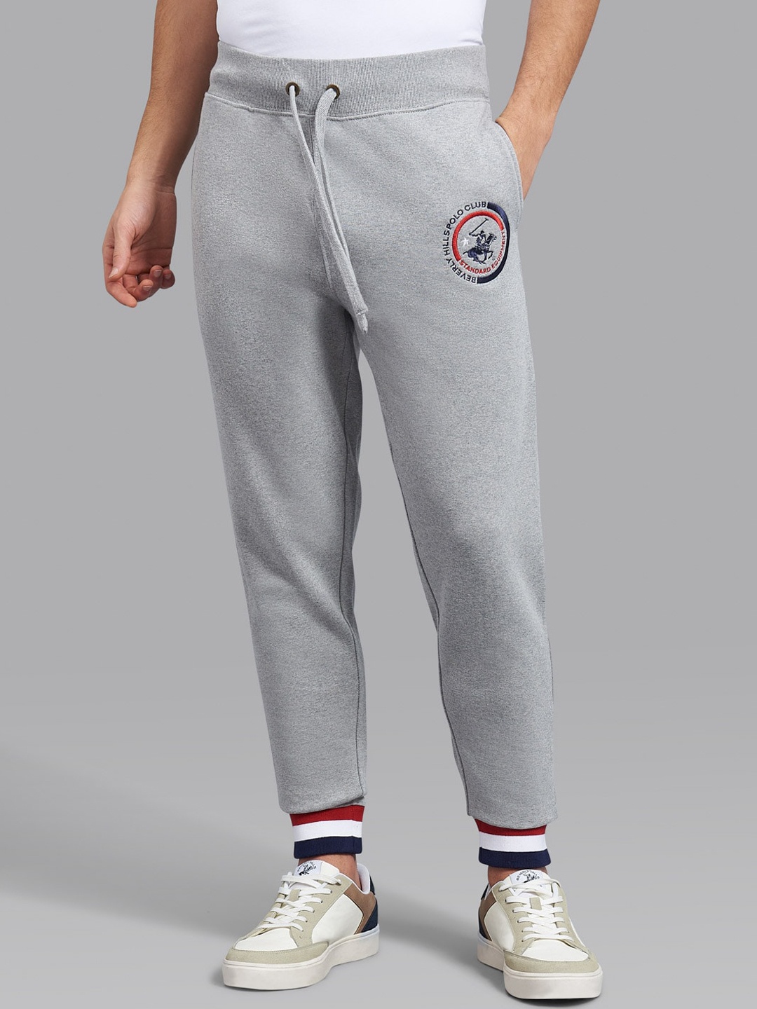 

Beverly Hills Polo Club Men Grey Solid Cotton Joggers
