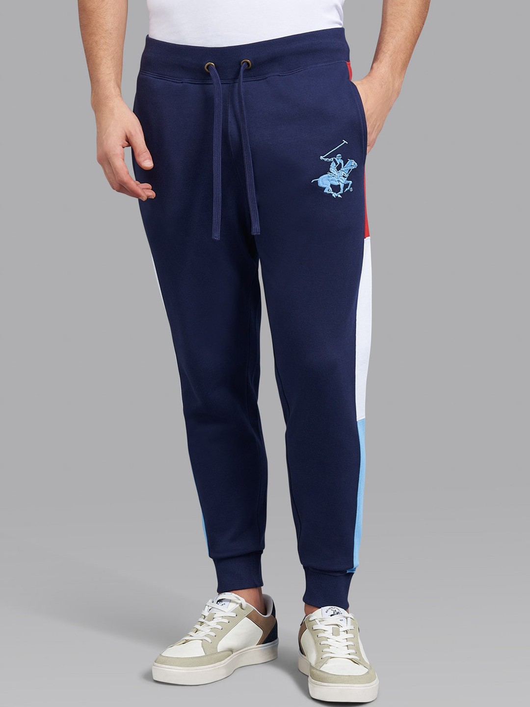 

Beverly Hills Polo Club Men Navy Blue Solid Cotton Joggers