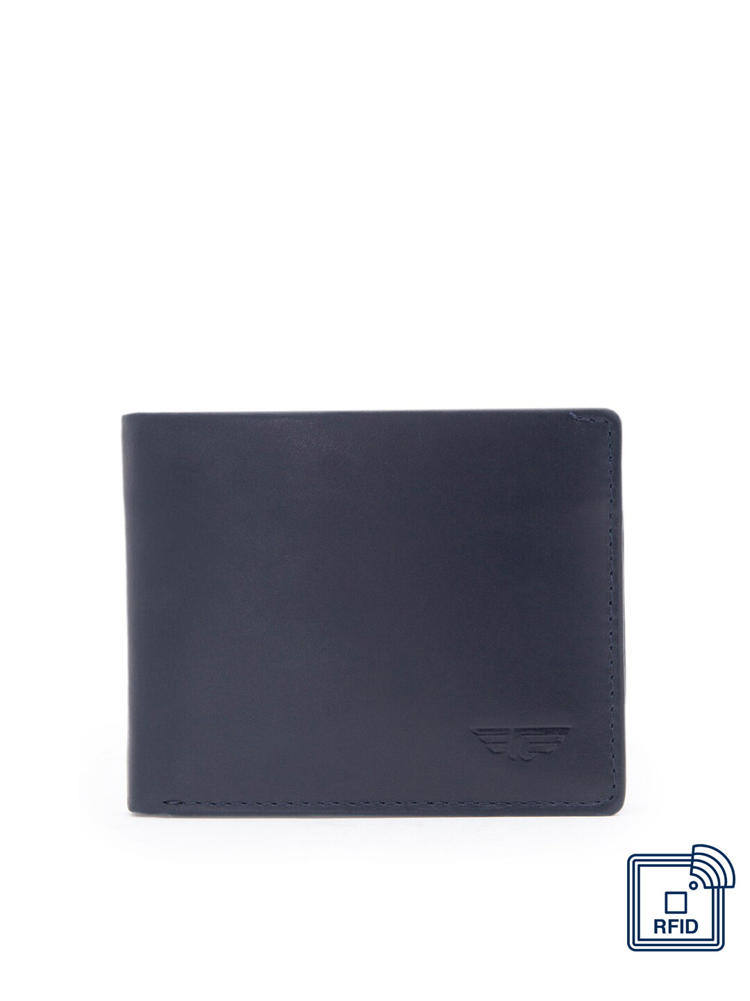 

Red Tape Men Navy Blue Leather Two Fold Wallet