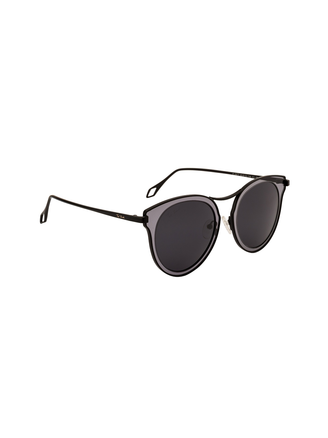 

Ted Smith Women Grey Lens & Black Cateye Sunglasses with Polarised Lens