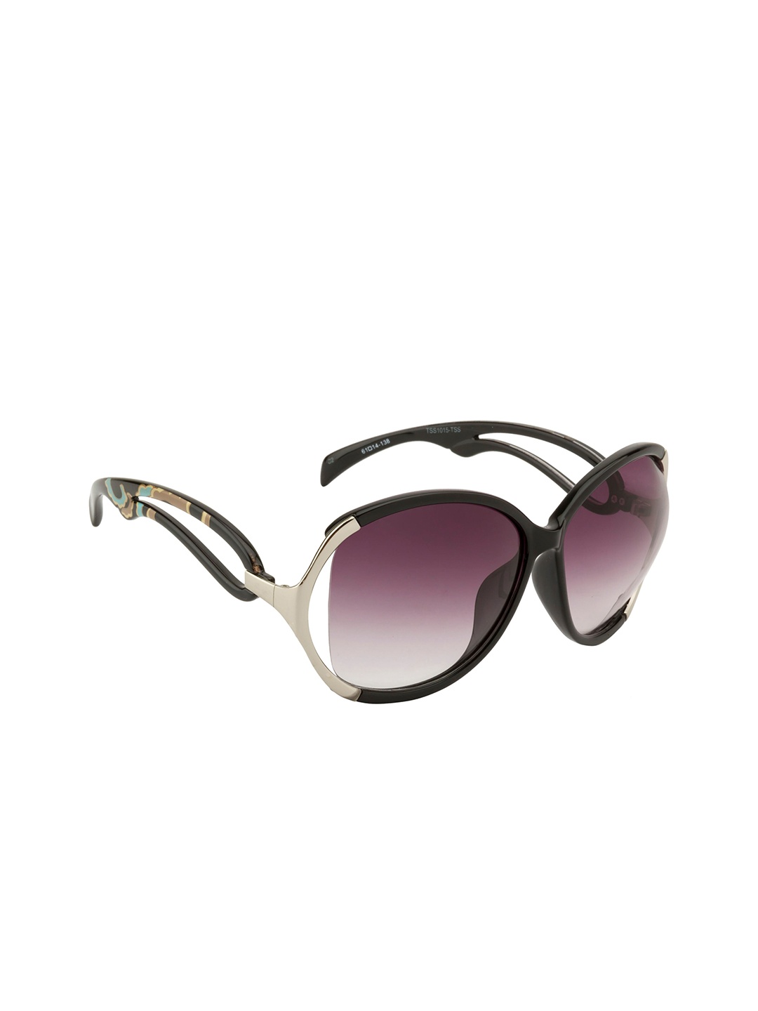 

Ted Smith Women Purple Lens & Black Oversized Sunglasses with UV Protected Lens