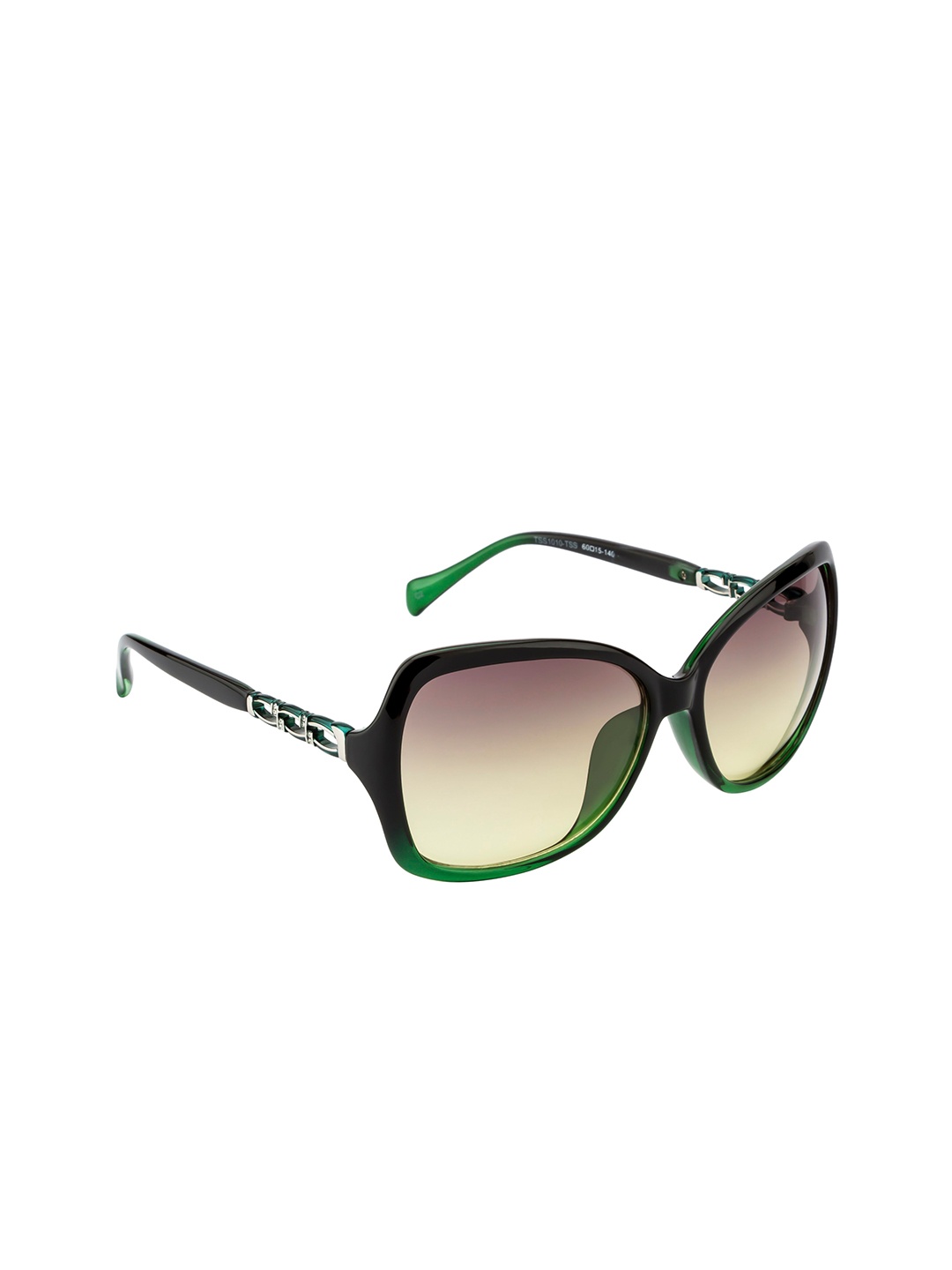 

Ted Smith Women Brown Lens & Green Butterfly Sunglasses with UV Protected Lens
