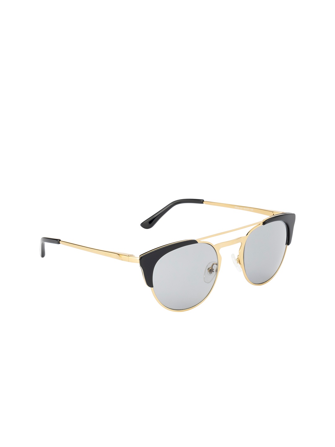 

Ted Smith Unisex Grey Lens & Black Browline Sunglasses with UV Protected Lens