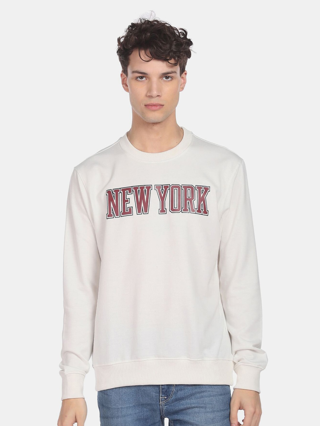 

Aeropostale Men Off White Printed Sweatshirt