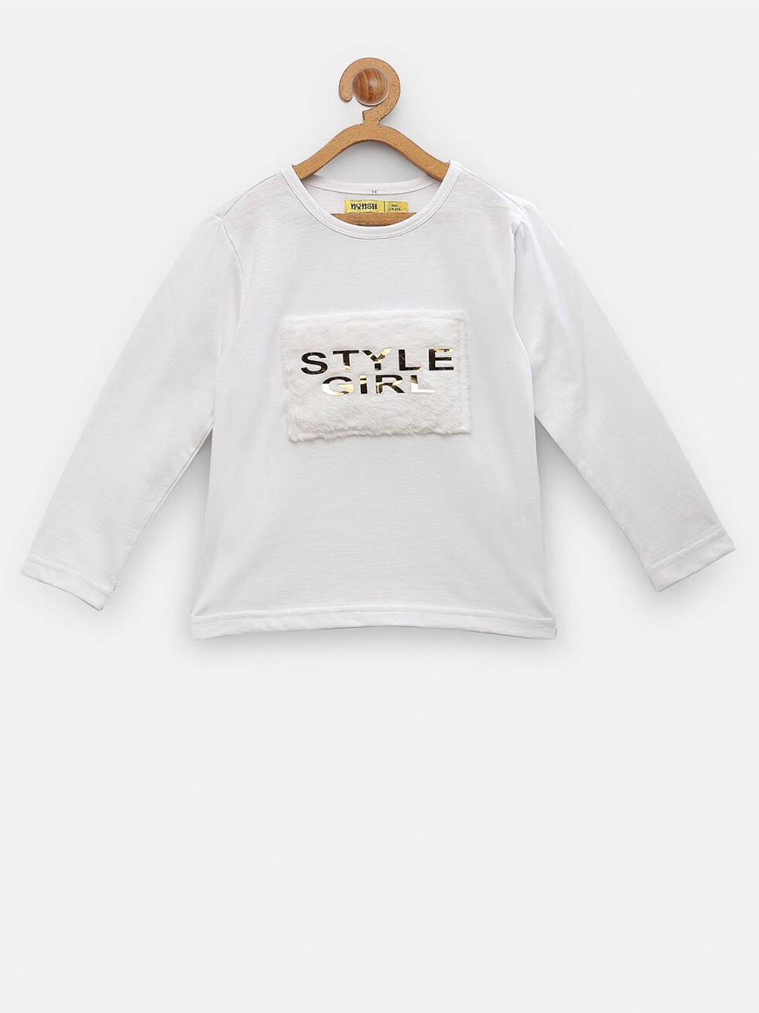 

NYNSH Girls White Applique T-shirt