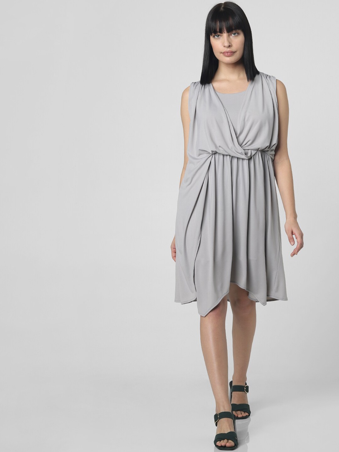 

Vero Moda Grey Blouson Dress