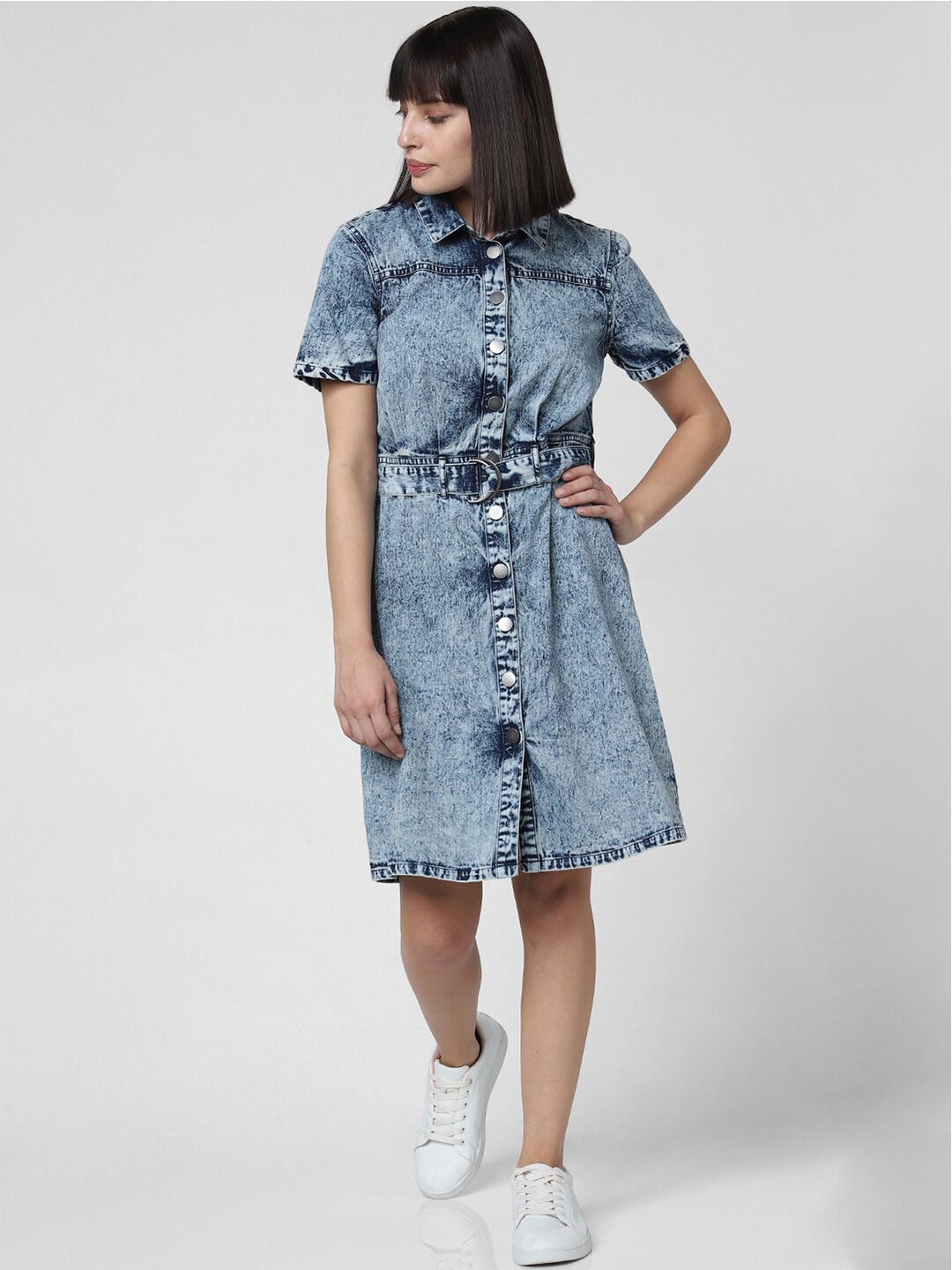 

Vero Moda Woman Blue Denim Shirt Dress