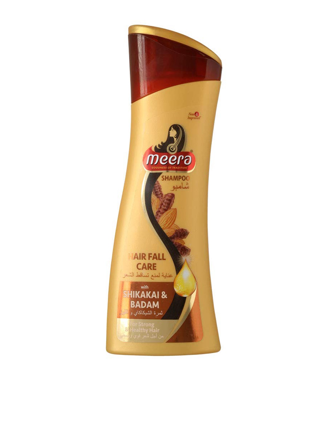 

Meera GOODNESS OF TRADITION Hairfall Care Shampoo Infused with Shikakai & Badam 180ml, Yellow