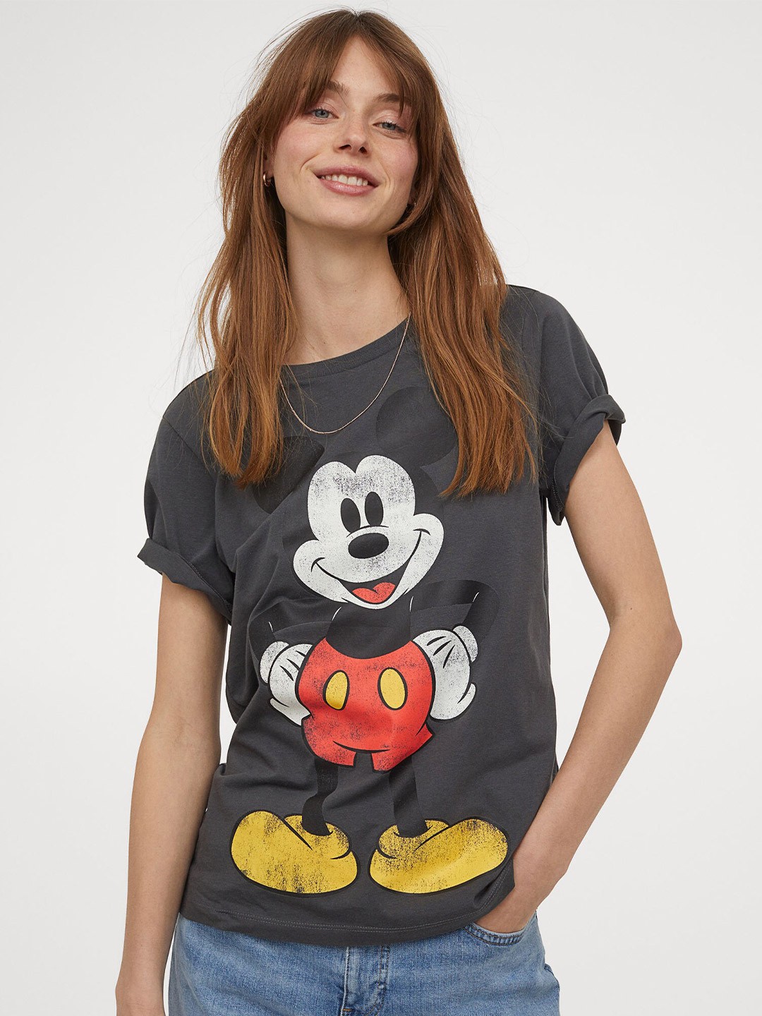 

H&M Women Grey T-shirt with a motif